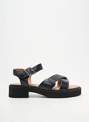 Sandale/pantofi decupați material neted toc de 4 la 6 cm negru EMILIE KARSTON femeie