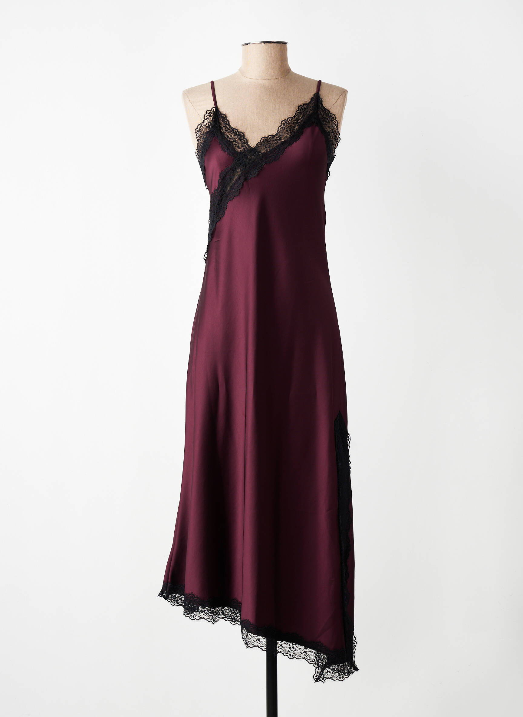 Rochie lungă bretele subțiri bretele subțiri violet IMPERIAL femeie