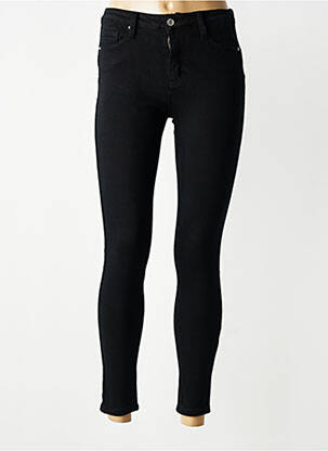 Blugi skinny talie înaltă talie înaltă negru COLORFUL femeie