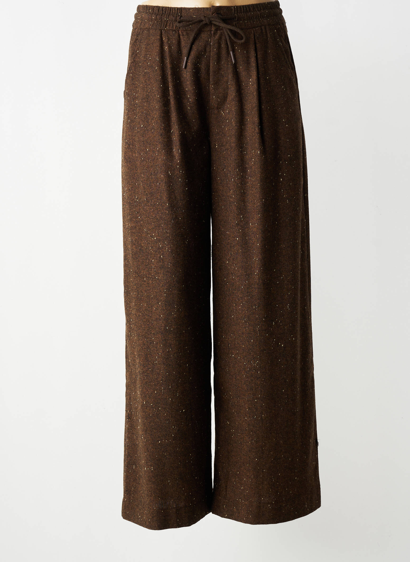 Pantalon larg buzunare mărime normală maro SEE U SOON femeie