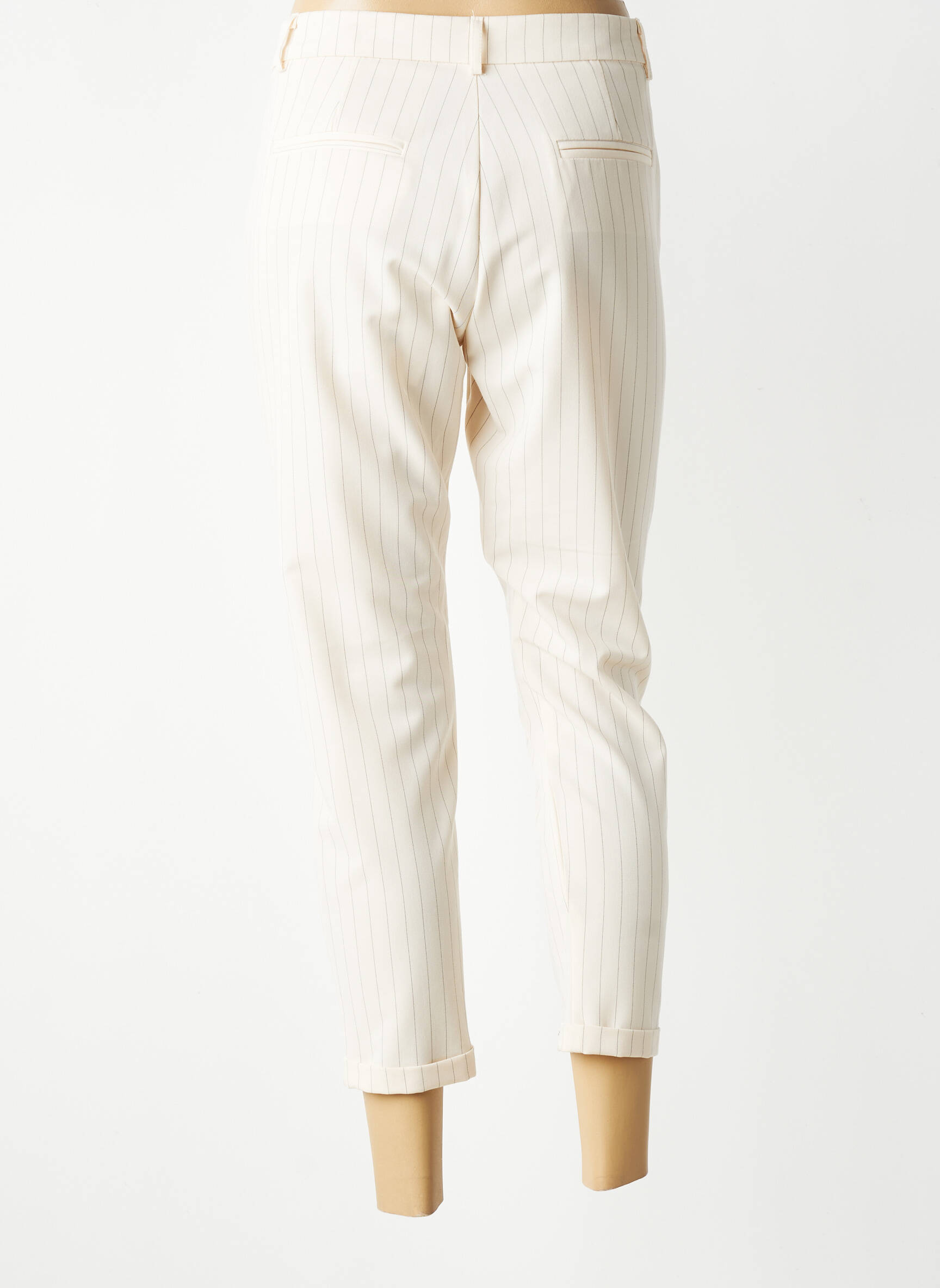 Pantalon 7/8 talie înaltă talie înaltă bej IMPERIAL femeie