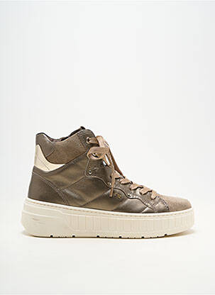 Adidași material neted toc de 4 la 6 cm maro NERO GIARDINI femeie