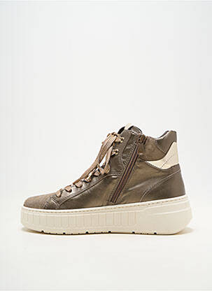 Adidași material neted toc de 4 la 6 cm maro NERO GIARDINI femeie