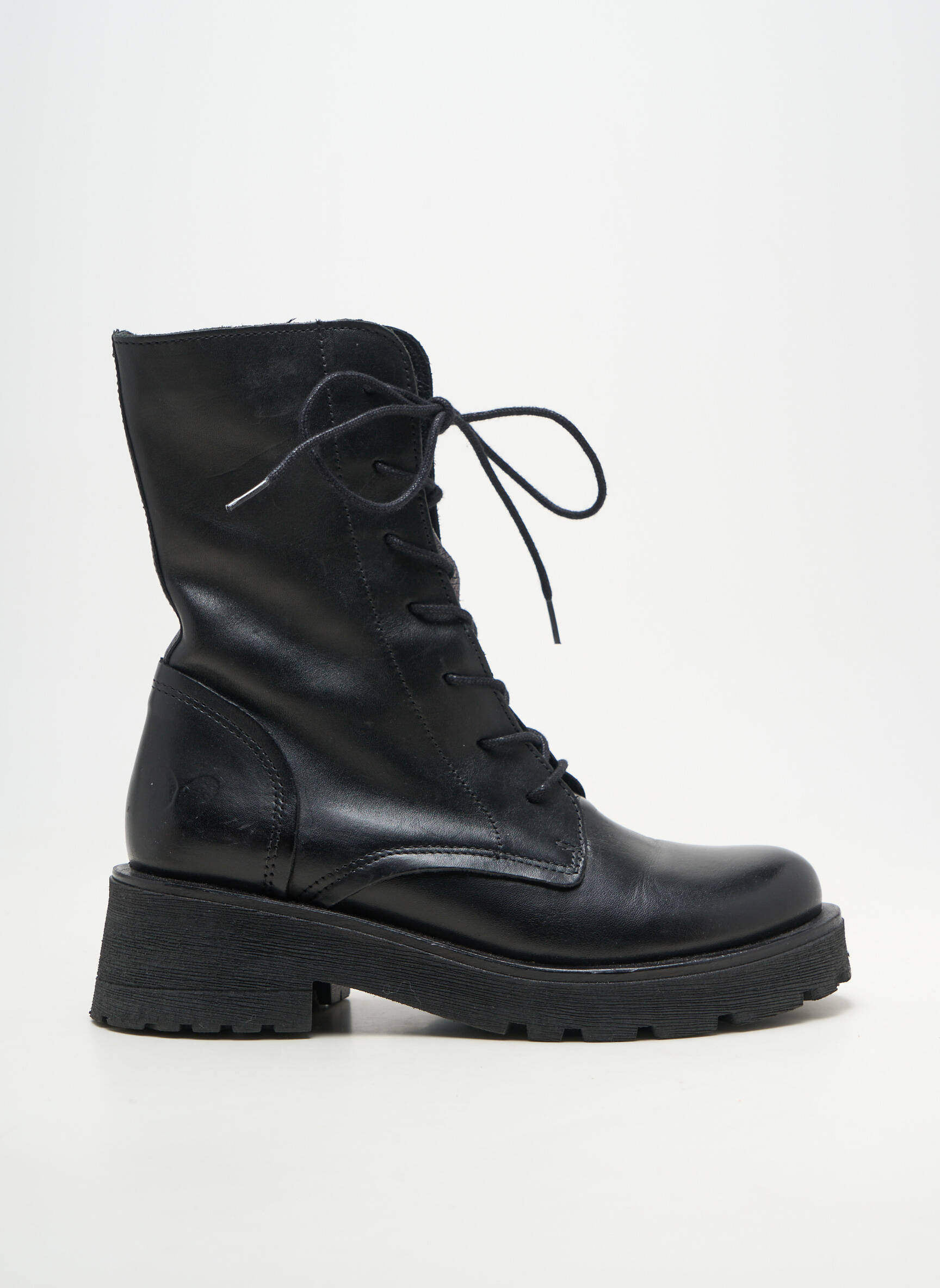 Botine/ghete închidere cu fermoar și șireturi toc de 4 la 6 cm negru FELMINI femeie