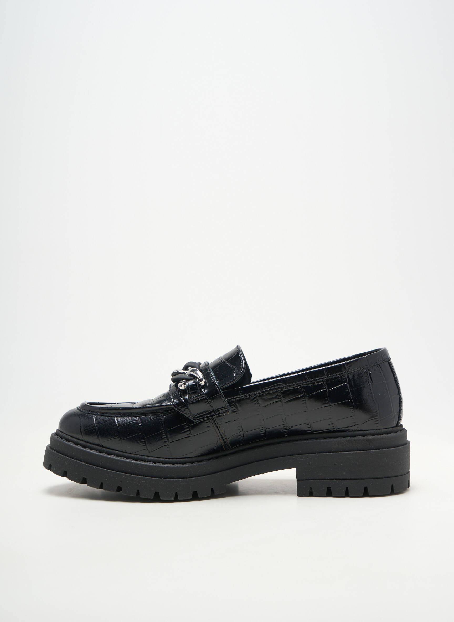 Mocasini material neted toc de 4 la 6 cm negru NERO GIARDINI femeie