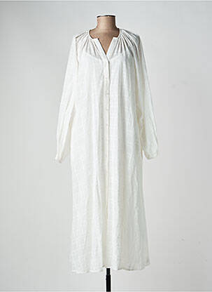Rochie lungă mâneci lungi mâneci lungi alb SUNCOO femeie