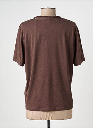 Tricou croială dreaptă mâneci scurte maro SCOTCH & SODA femeie
