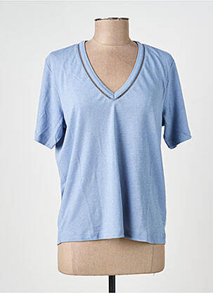 Tricou croială dreaptă mâneci scurte albastru SCOTCH & SODA femeie