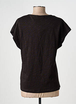 Tricou guler în v mâneci scurte maro SCOTCH & SODA femeie