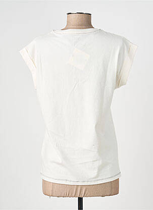 Tricou serigrafie mâneci scurte bej MKT STUDIO femeie