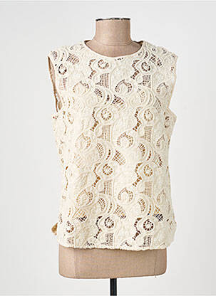 Top croială cambrată fără mâneci bej SCOTCH & SODA femeie