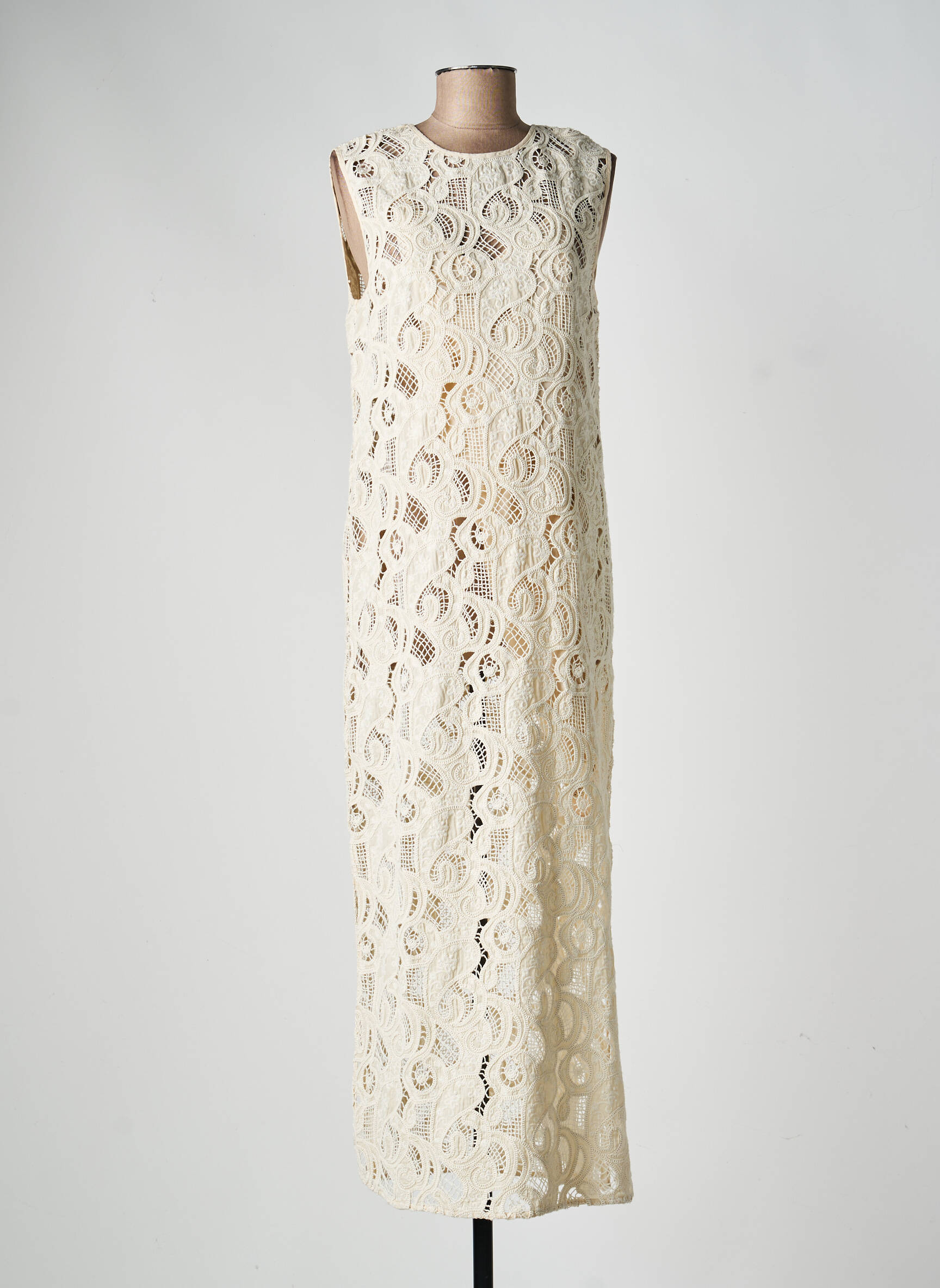 Rochie lungă fără mâneci fără mâneci bej SCOTCH & SODA femeie