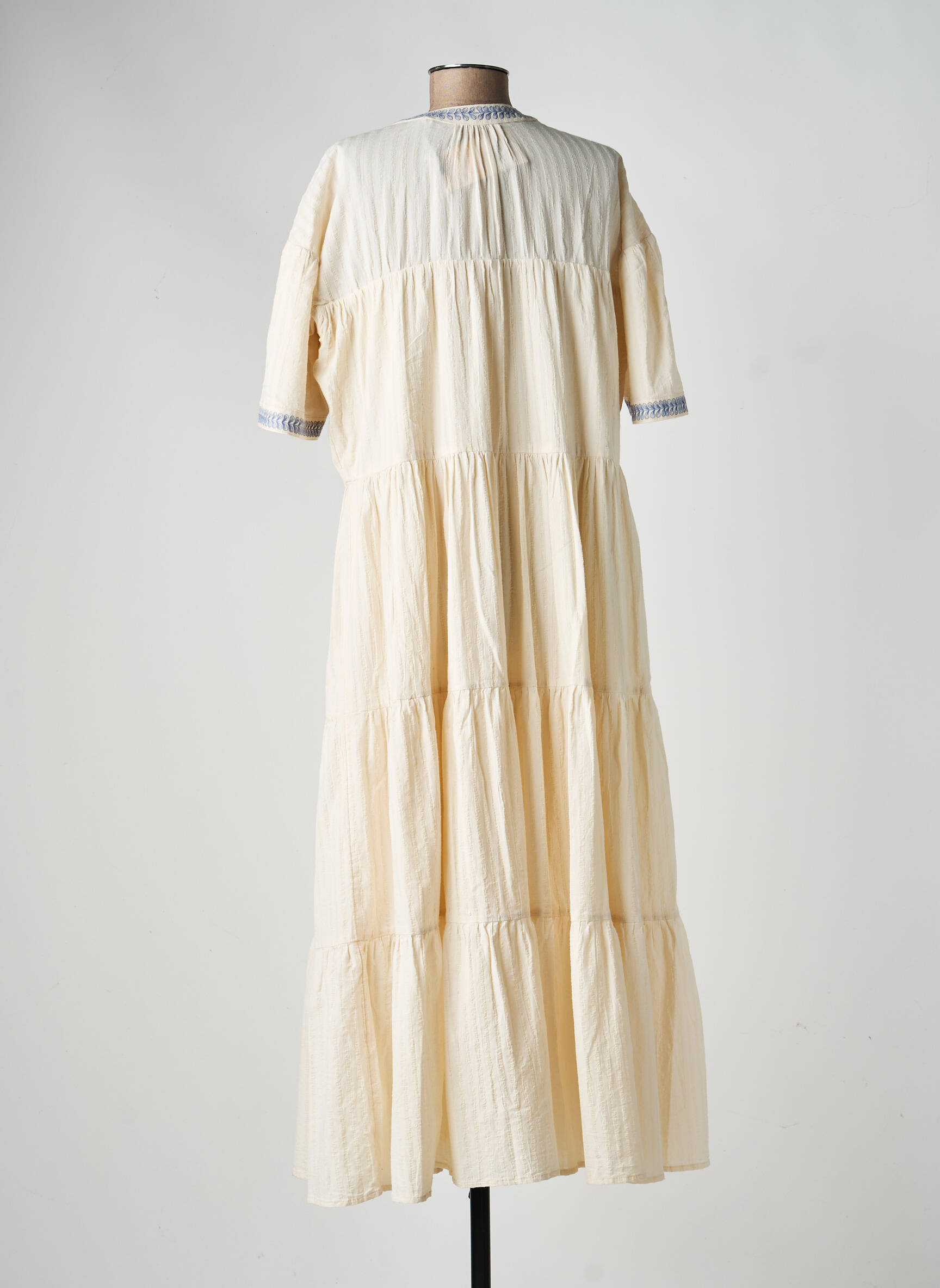 Rochie lungă mâneci scurte mâneci scurte bej SCOTCH & SODA femeie