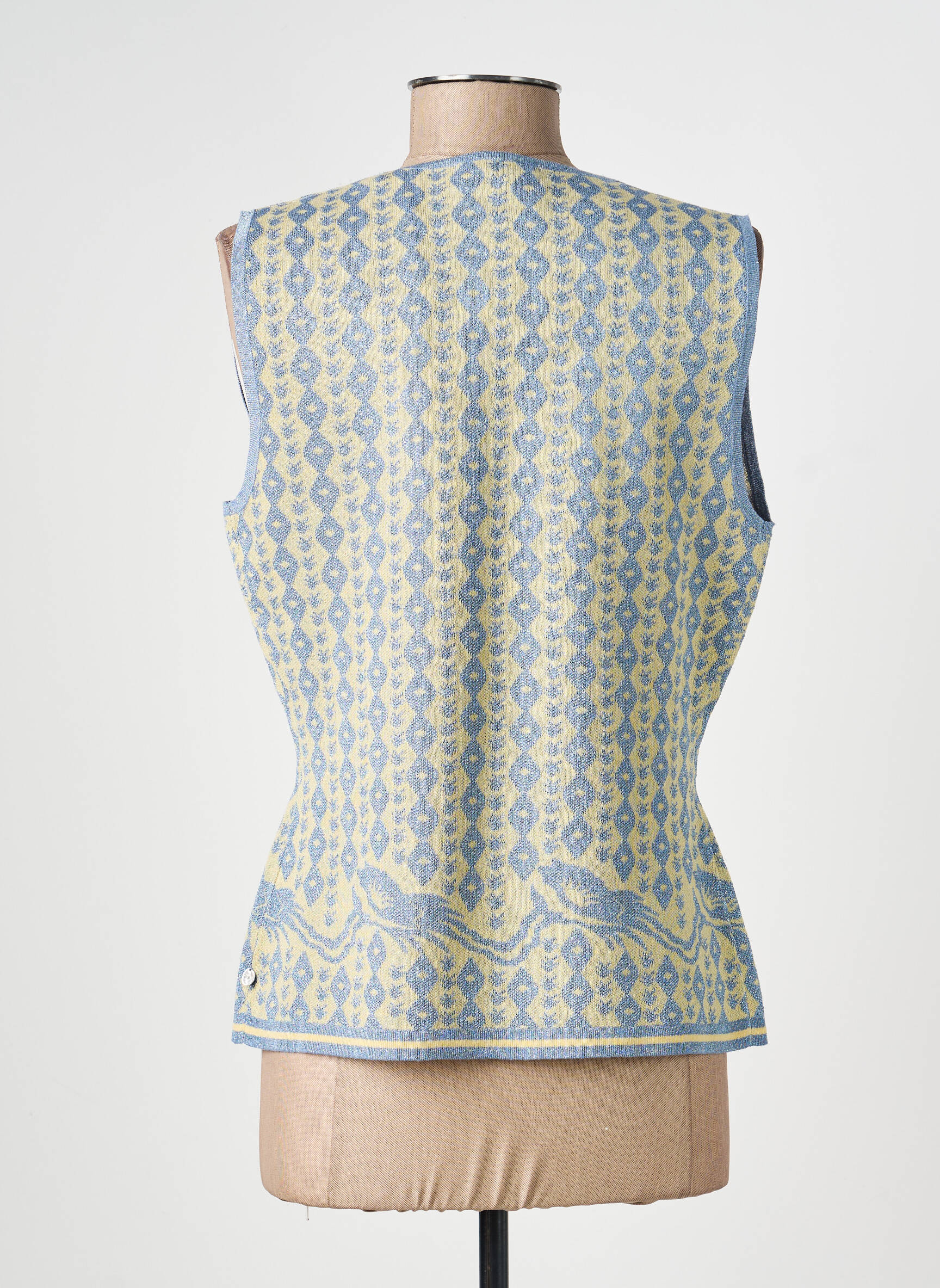 Vestă fără mâneci plasă fină albastru SCOTCH & SODA femeie