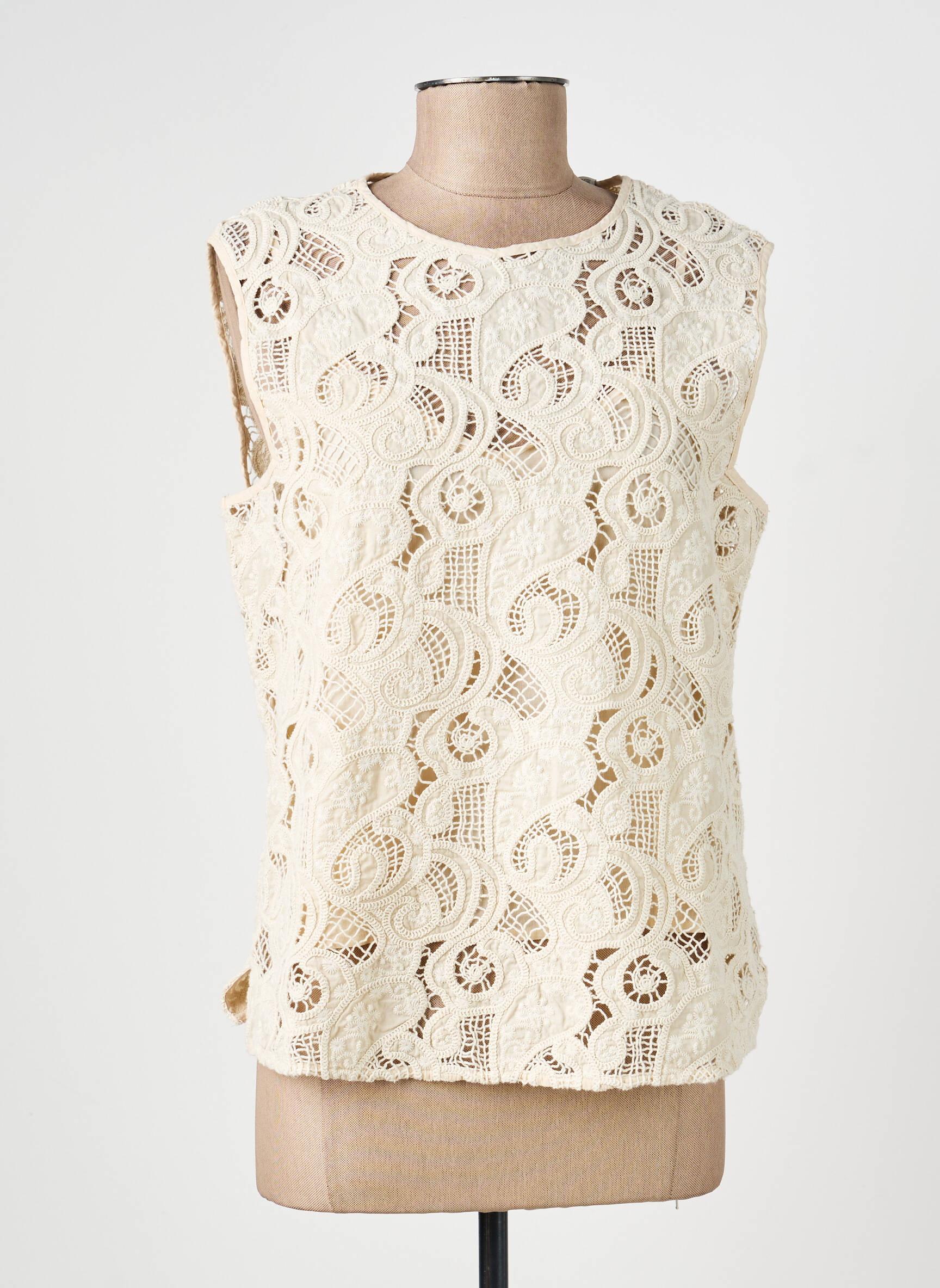 Top croială cambrată fără mâneci bej SCOTCH & SODA femeie