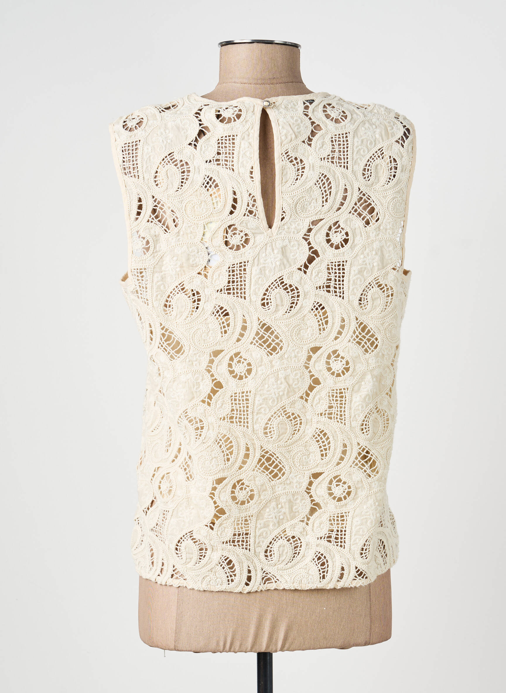 Top croială cambrată fără mâneci bej SCOTCH & SODA femeie