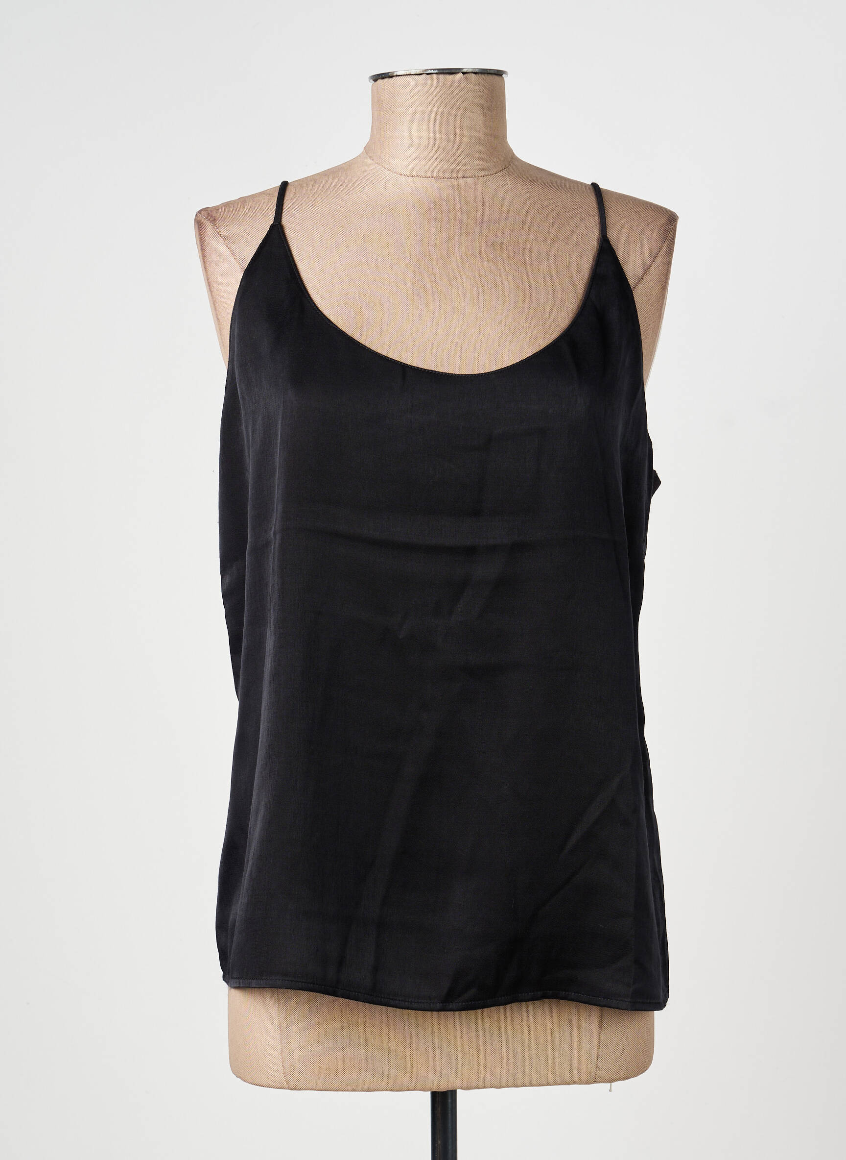 Top mâneci cu bretele ajustabile bretele subțiri negru SCOTCH & SODA femeie