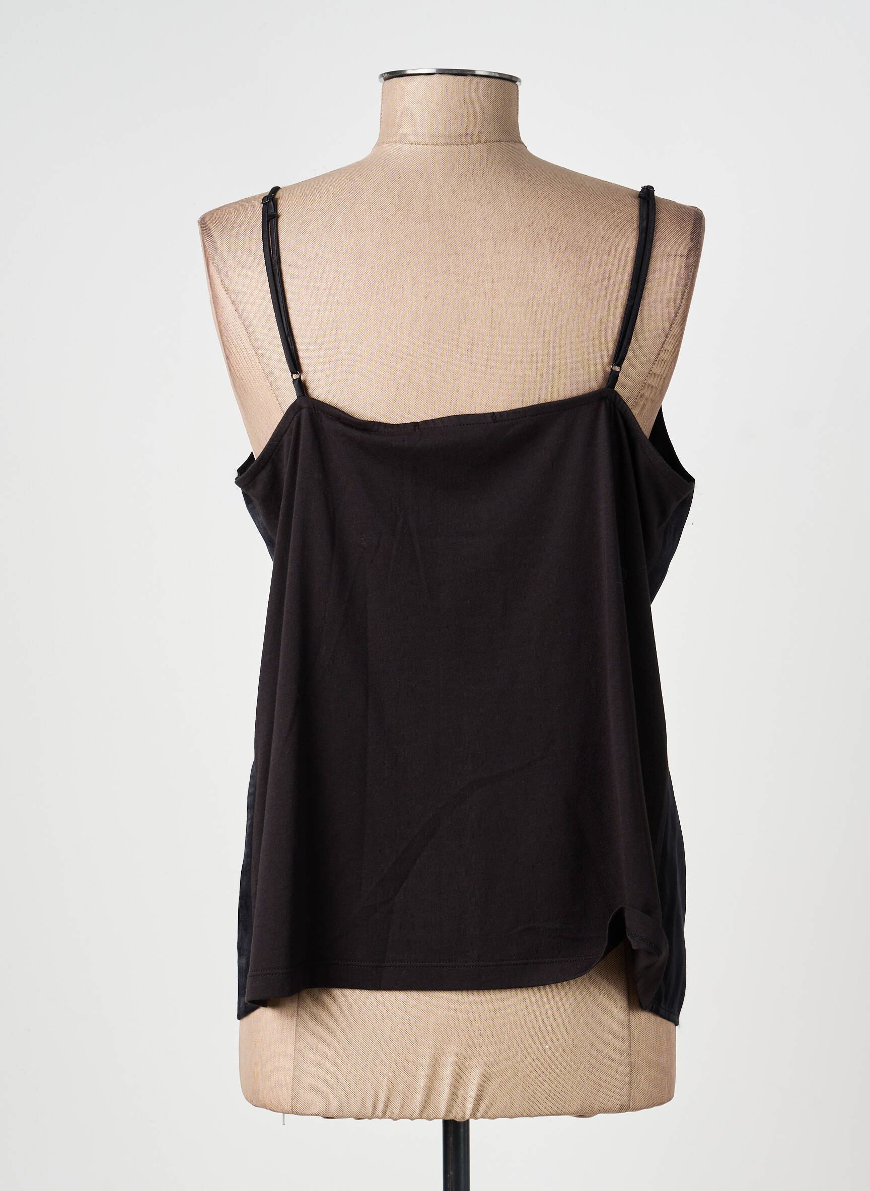 Top mâneci cu bretele ajustabile bretele subțiri negru SCOTCH & SODA femeie