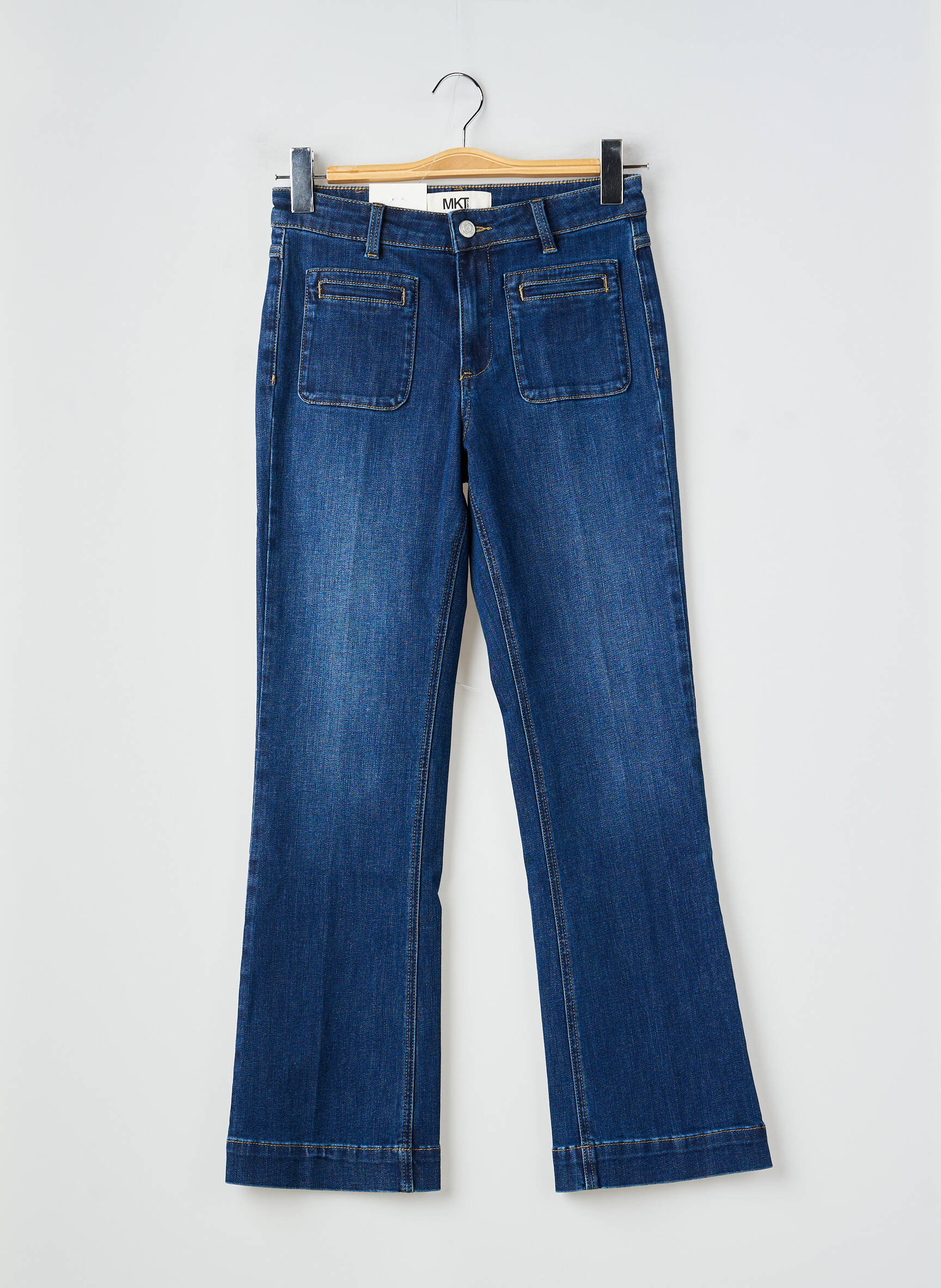 Blugi bootcut mărime normală mărime normală albastru MKT STUDIO femeie