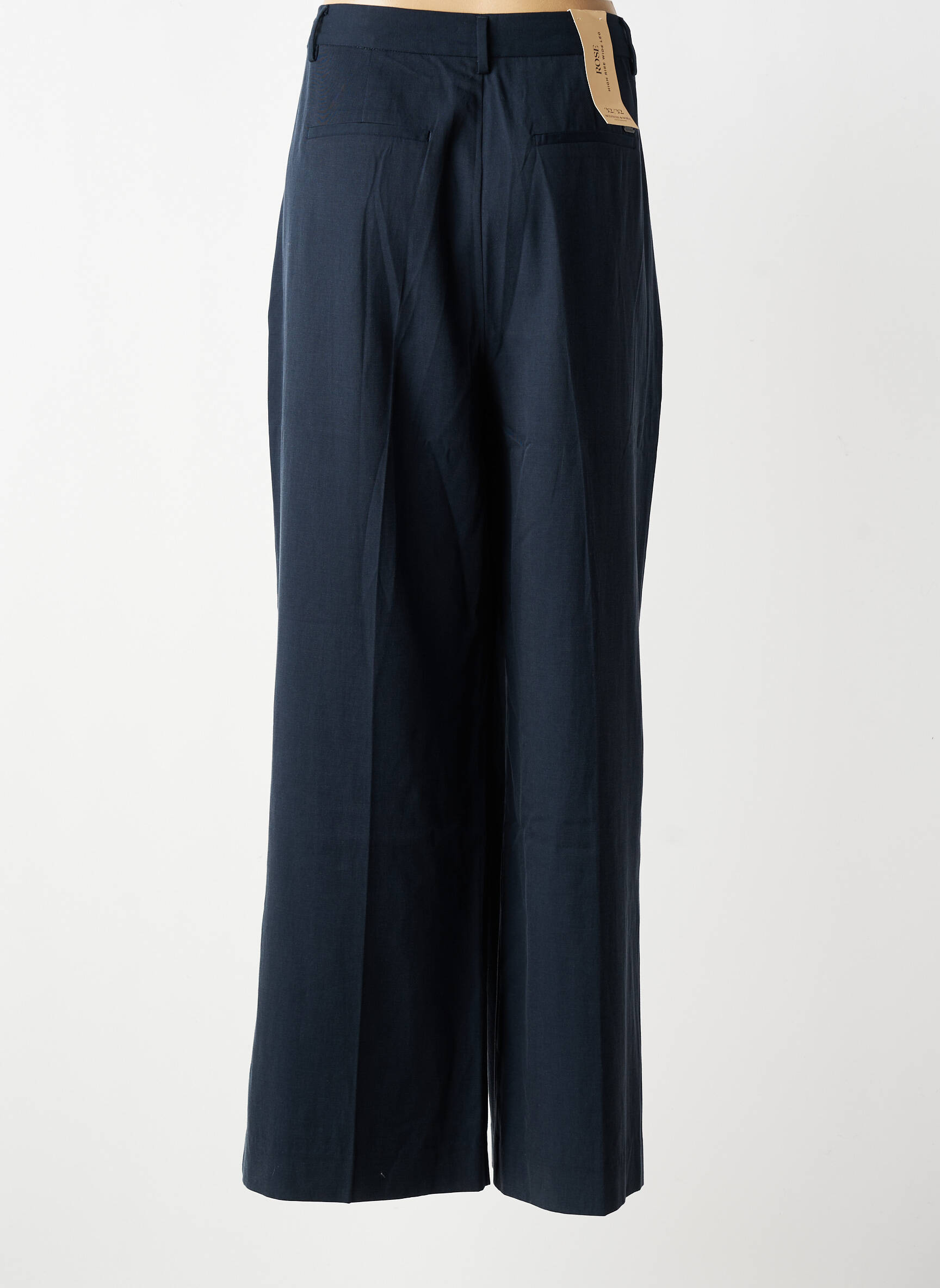 Pantalon larg țesătură crep talie înaltă albastru SCOTCH & SODA femeie