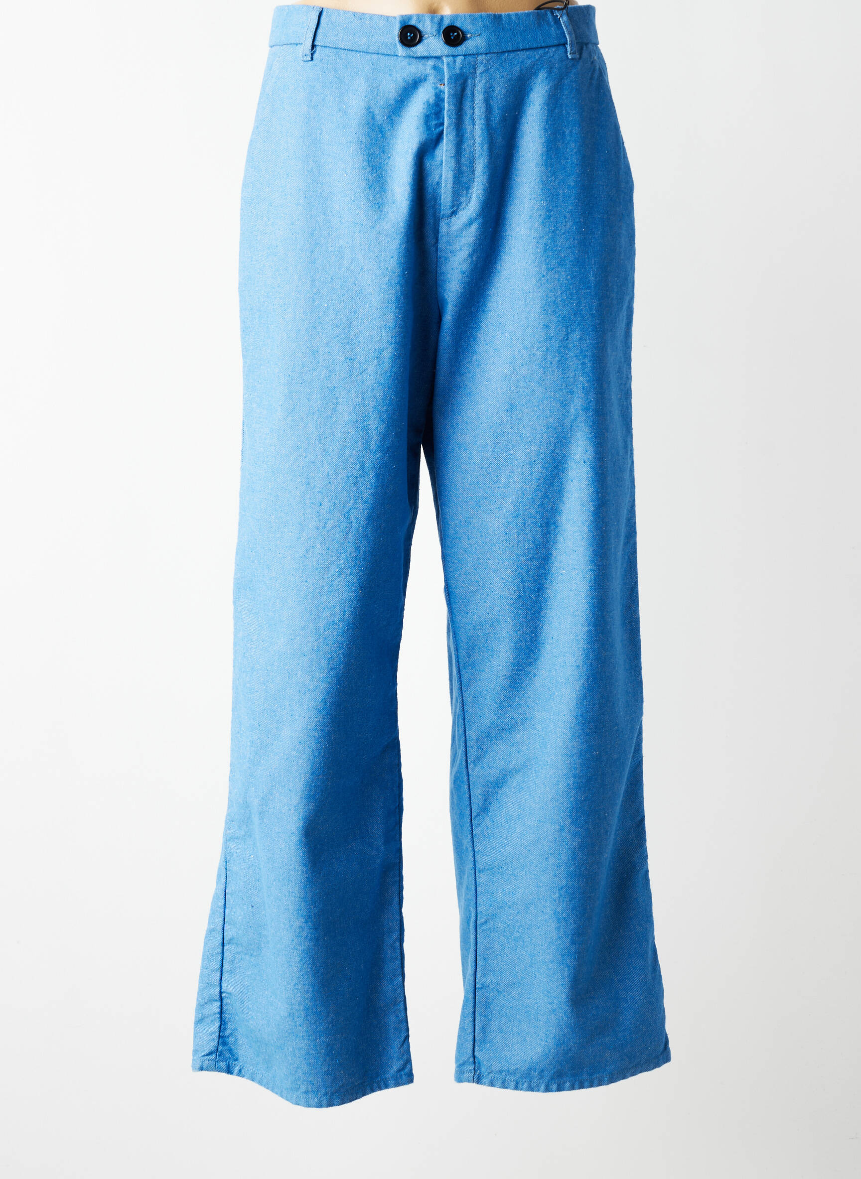 Pantalon drept talie cu cleme mărime normală albastru LEON & HARPER femeie