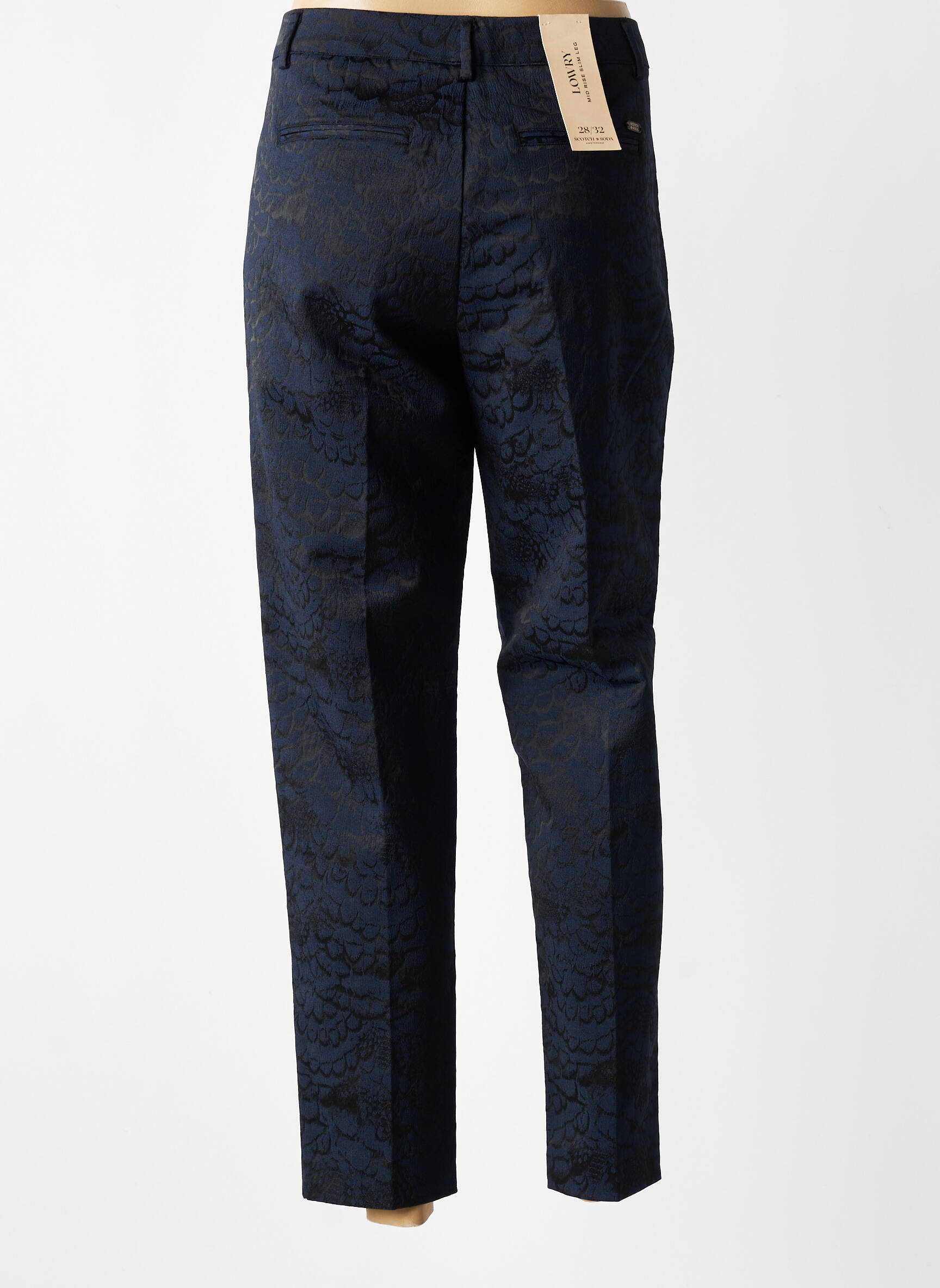 Pantalon 7/8 talie înaltă talie înaltă albastru SCOTCH & SODA femeie