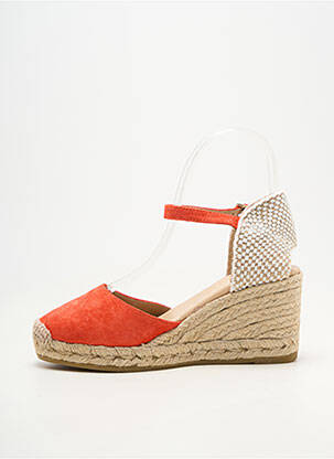 Espadrile vârf rotund toc de 7 la 9 cm roșu GAIMO femeie