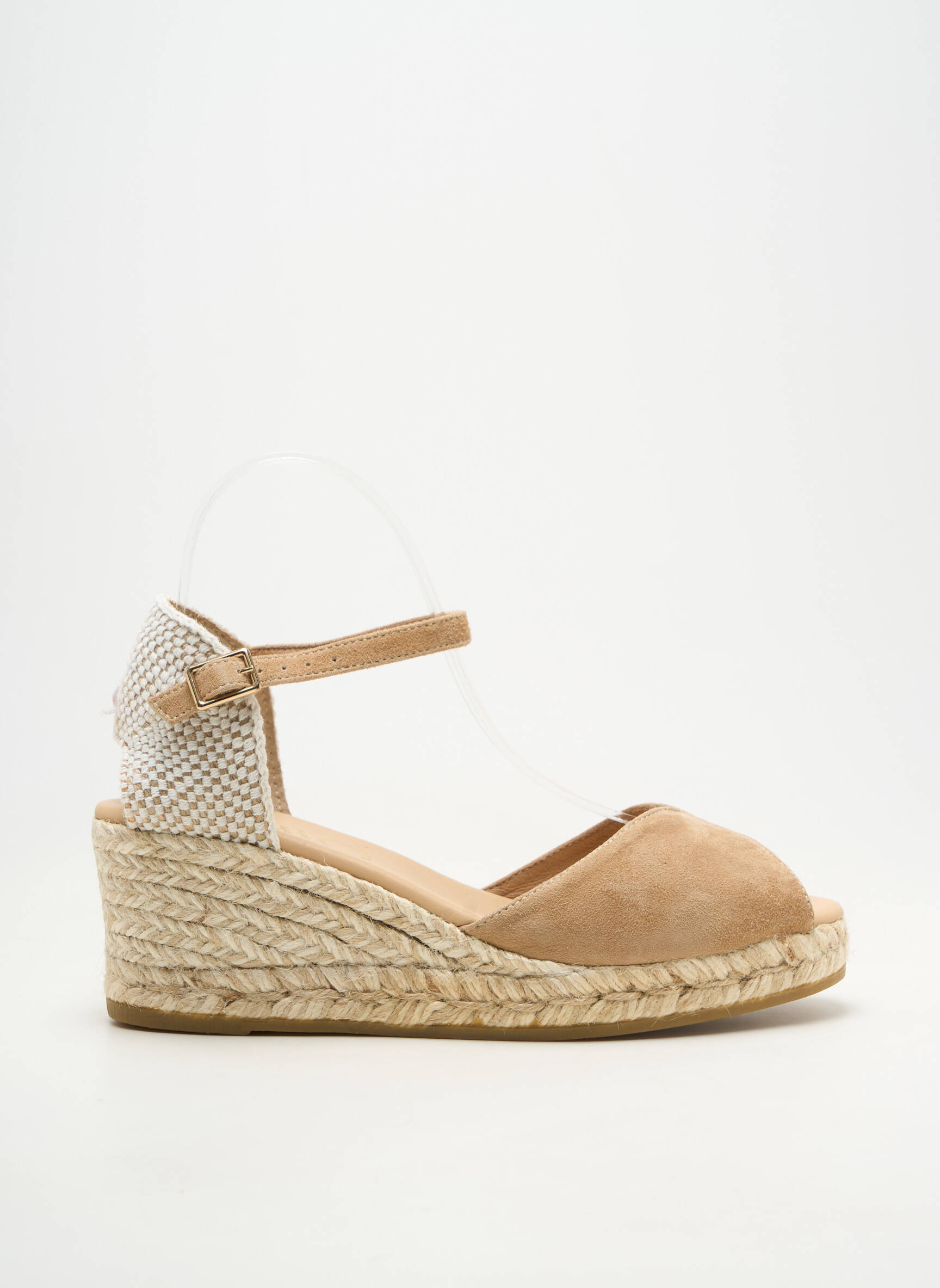 Espadrile închidere cu buclă(e) toc de 4 la 6 cm bej GAIMO femeie