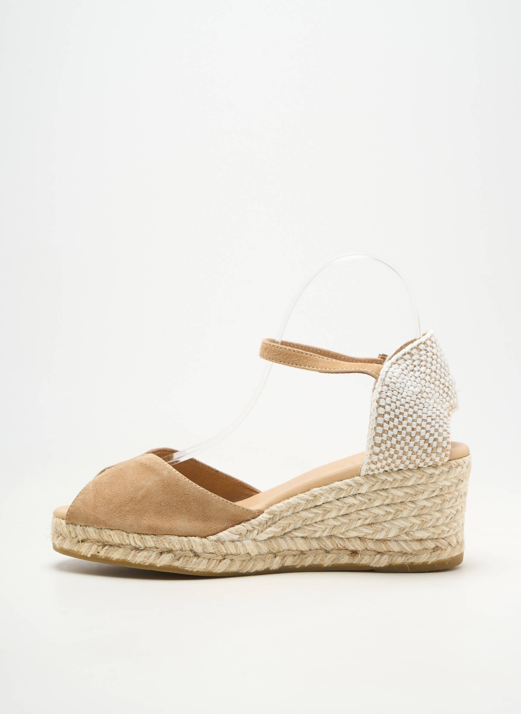 Espadrile închidere cu buclă(e) toc de 4 la 6 cm bej GAIMO femeie