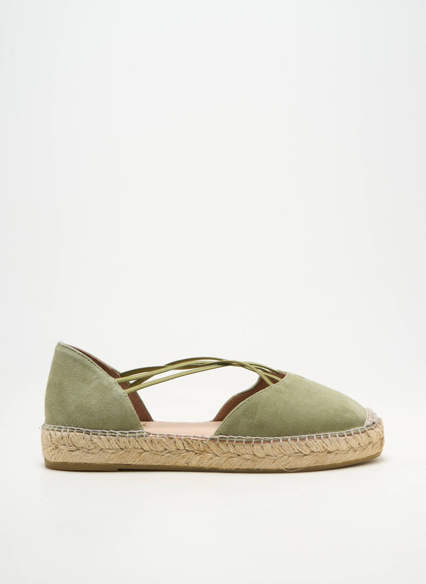 Espadrile vârf rotund toc plat până la 3 cm verde GAIMO femeie