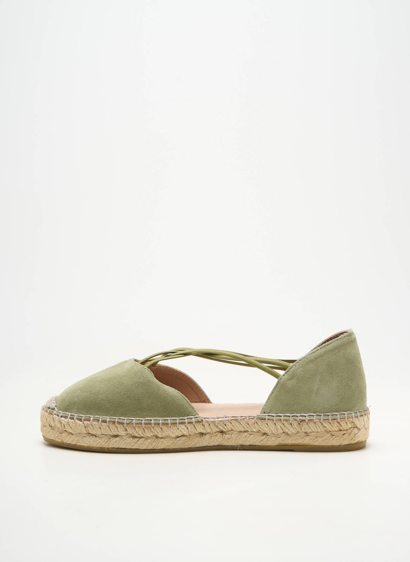 Espadrile vârf rotund toc plat până la 3 cm verde GAIMO femeie