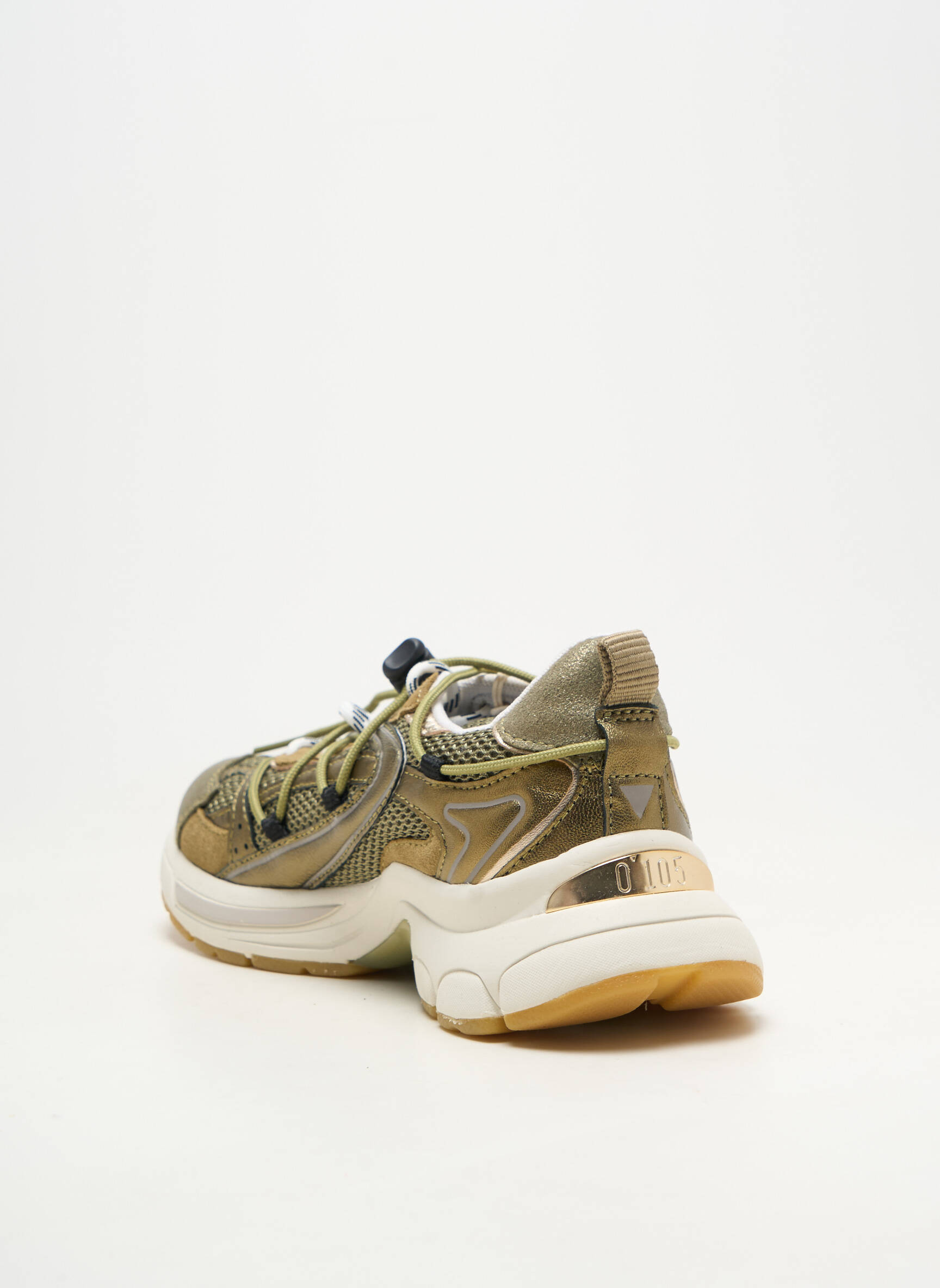 Adidași vârf rotund toc plat până la 3 cm verde 0-105 femeie
