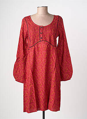 Rochie midi imprimeu fantezie mâneci lungi roșu SINOE BY BAMBOO'S femeie