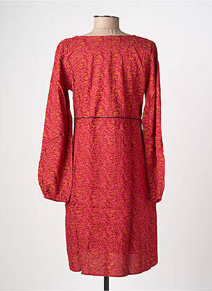 Rochie midi imprimeu fantezie mâneci lungi roșu SINOE BY BAMBOO'S femeie