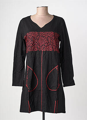 Rochie scurtă mâneci lungi mâneci lungi negru SINOE BY BAMBOO'S femeie