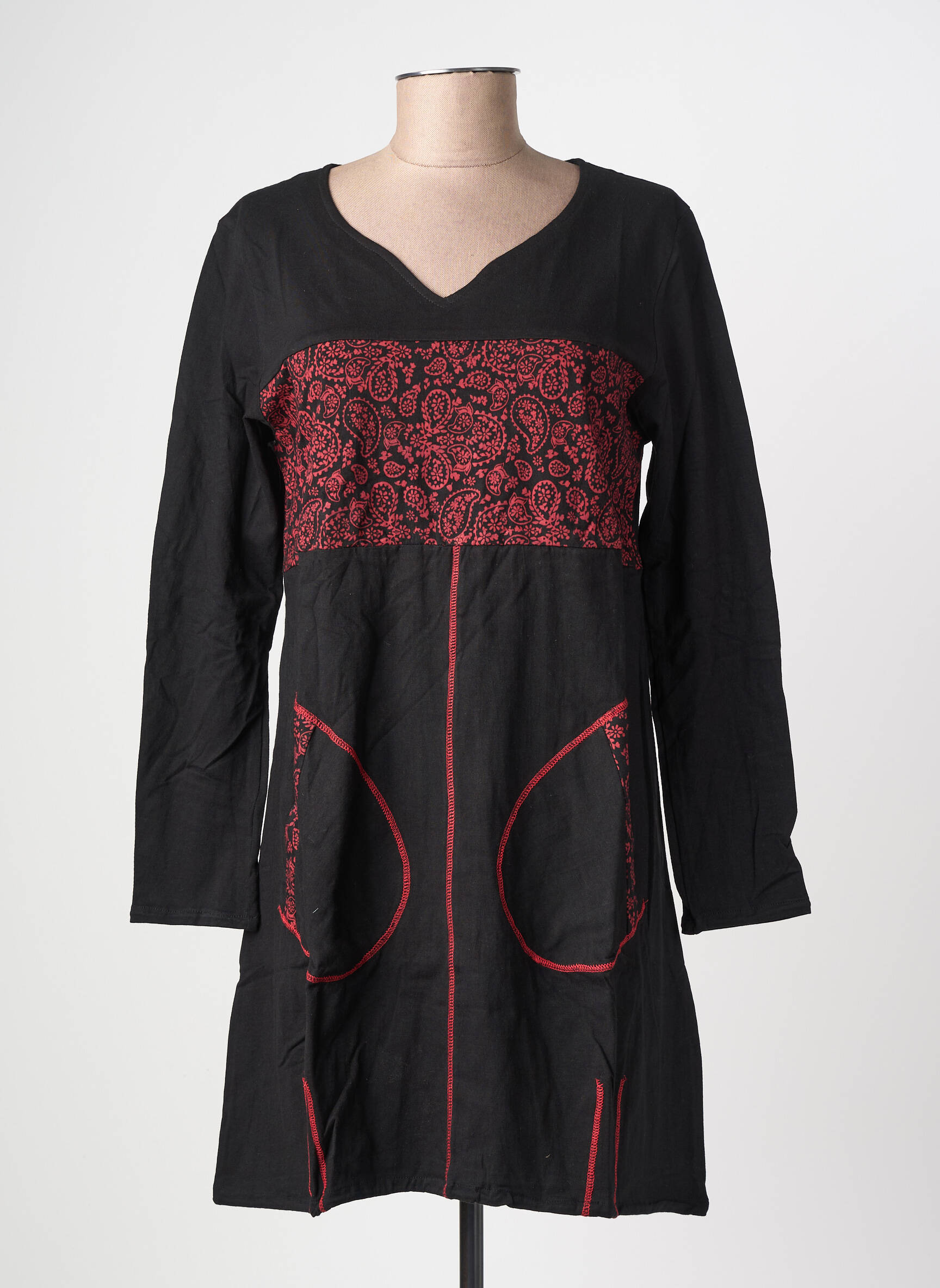 Rochie scurtă mâneci lungi mâneci lungi negru SINOE BY BAMBOO'S femeie