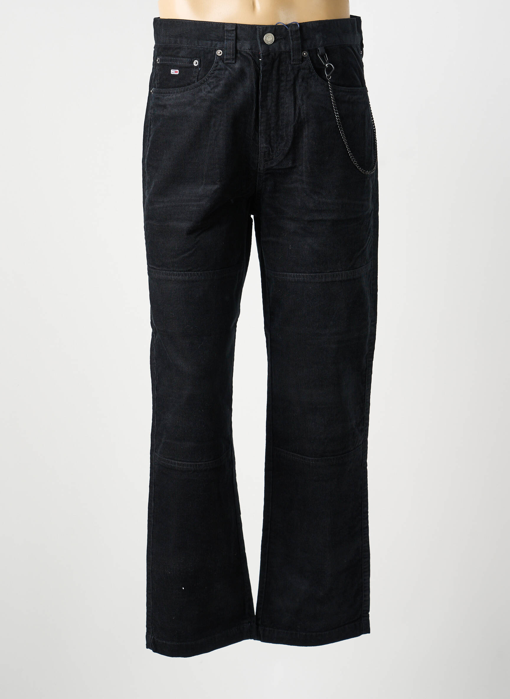 Pantalon drept elasticitate mărime normală negru TOMMY HILFIGER bărbat