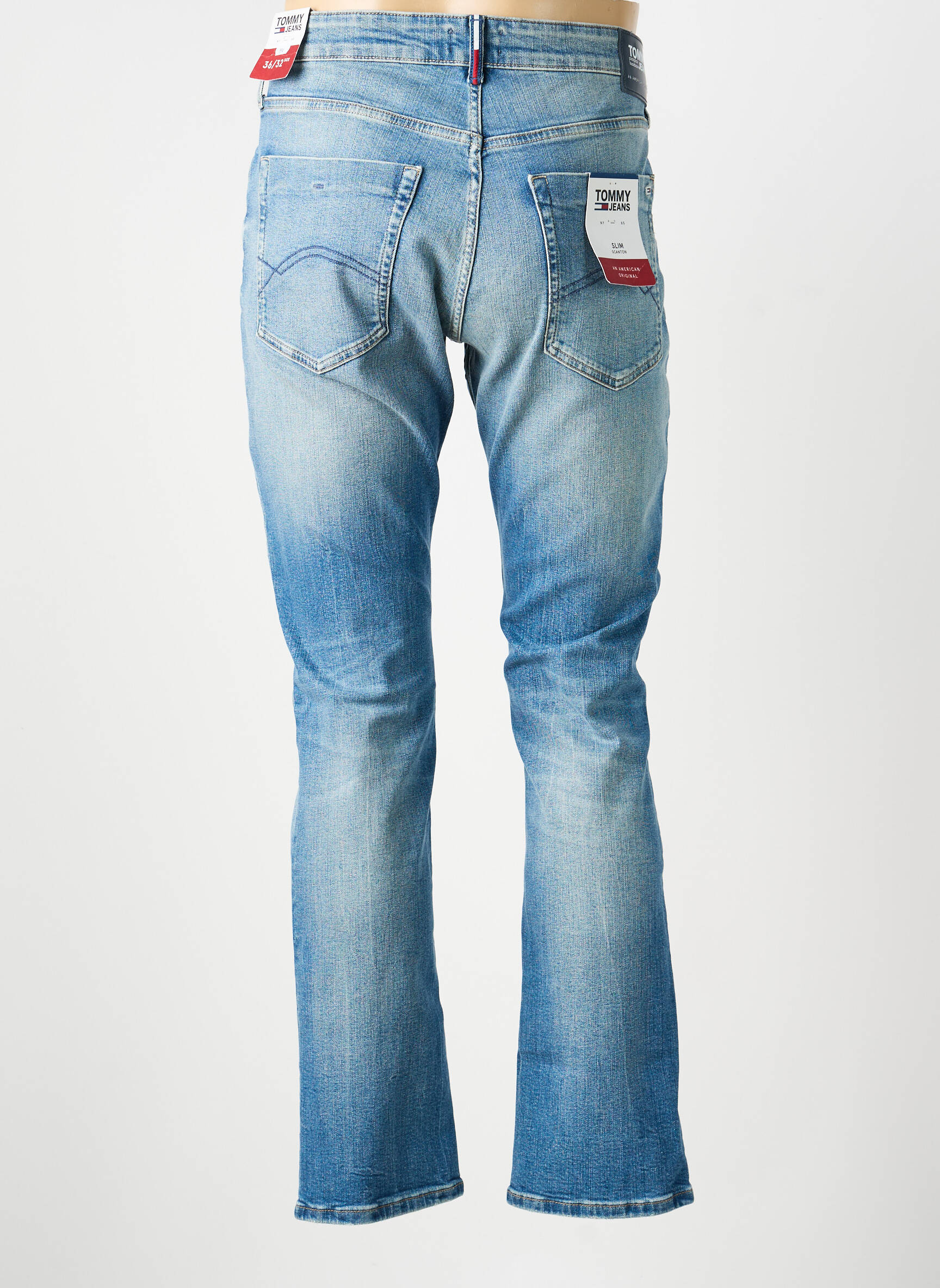 Blugi cu croială slim elasticitate mărime normală albastru TOMMY HILFIGER bărbat