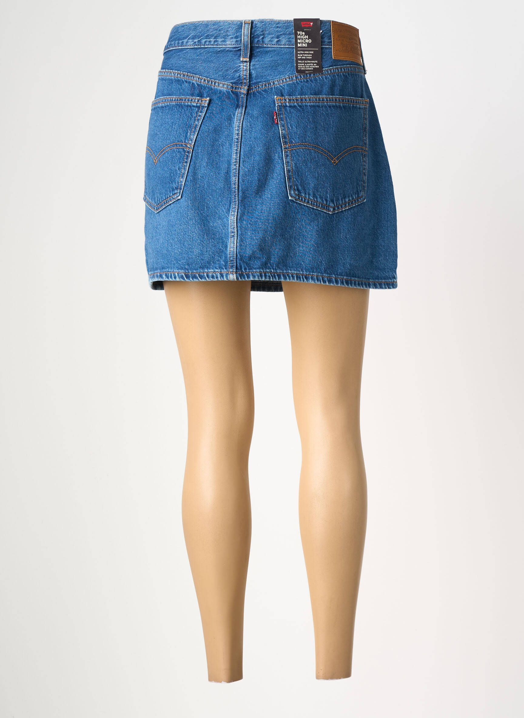 Fustă scurtă buzunare albastru LEVI'S femeie