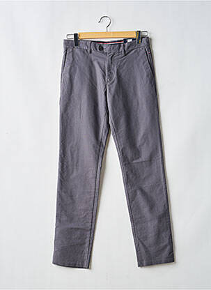 Pantalon chino închidere cu fermoar sub clapetă cu cârlig mărime normală gri TOMMY HILFIGER bărbat