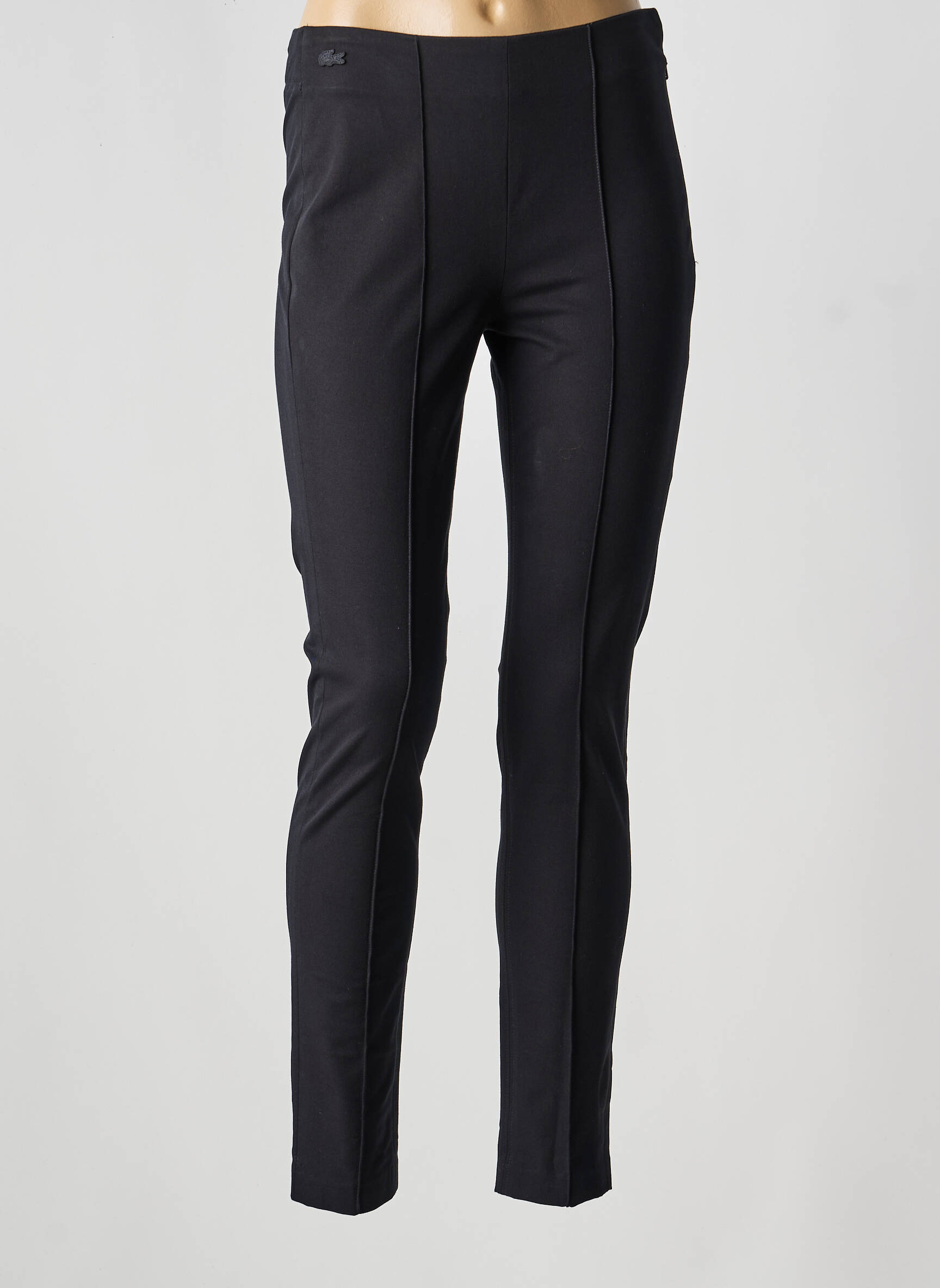Pantalon slim elasticitate mărime normală negru LACOSTE femeie