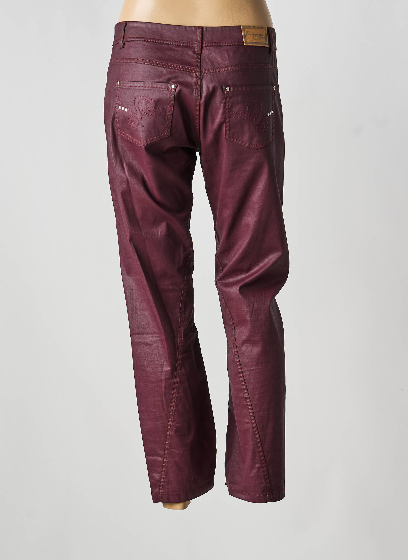 Pantalon drept elasticitate mărime normală violet ET COMPAGNIE femeie