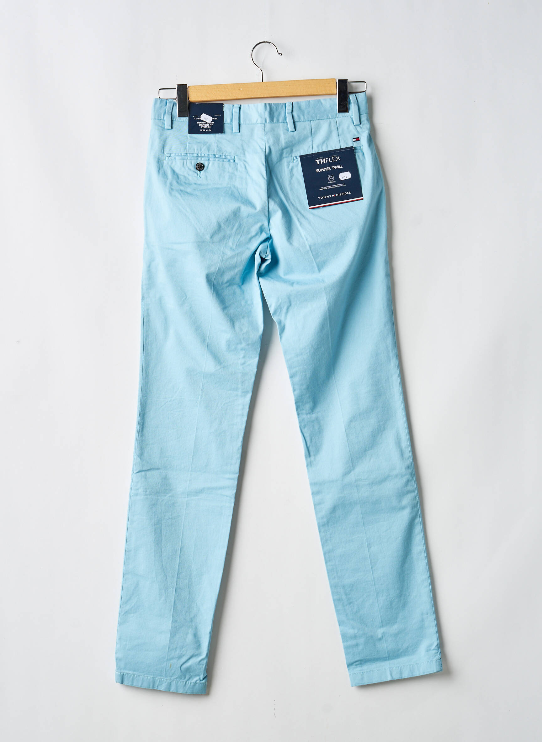 Pantalon chino închidere cu fermoar sub clapetă cu cârlig mărime normală albastru TOMMY HILFIGER bărbat