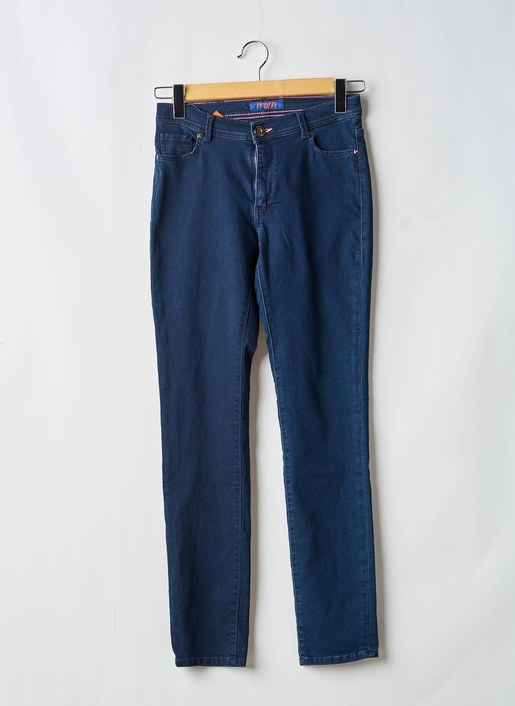 Blugi cu croială slim elasticitate mărime normală albastru TRUSSARDI JEANS femeie