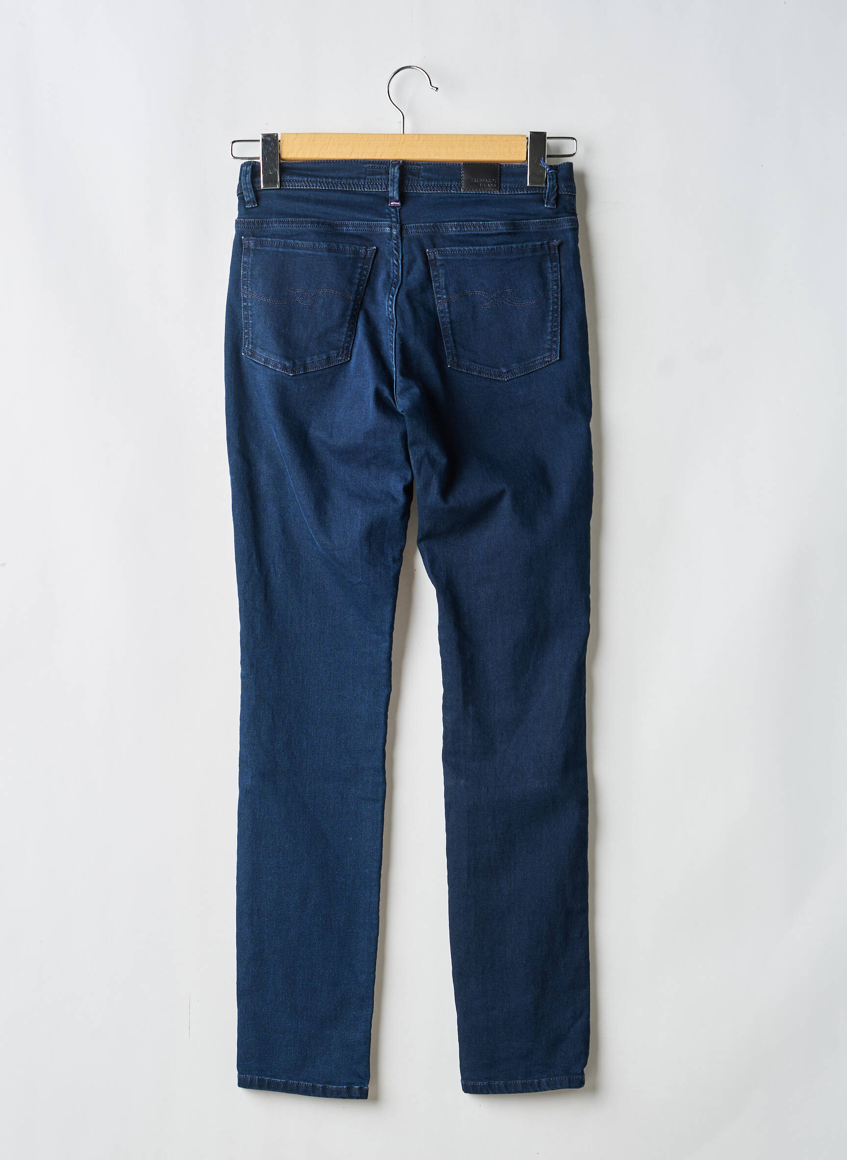 Blugi cu croială slim elasticitate mărime normală albastru TRUSSARDI JEANS femeie