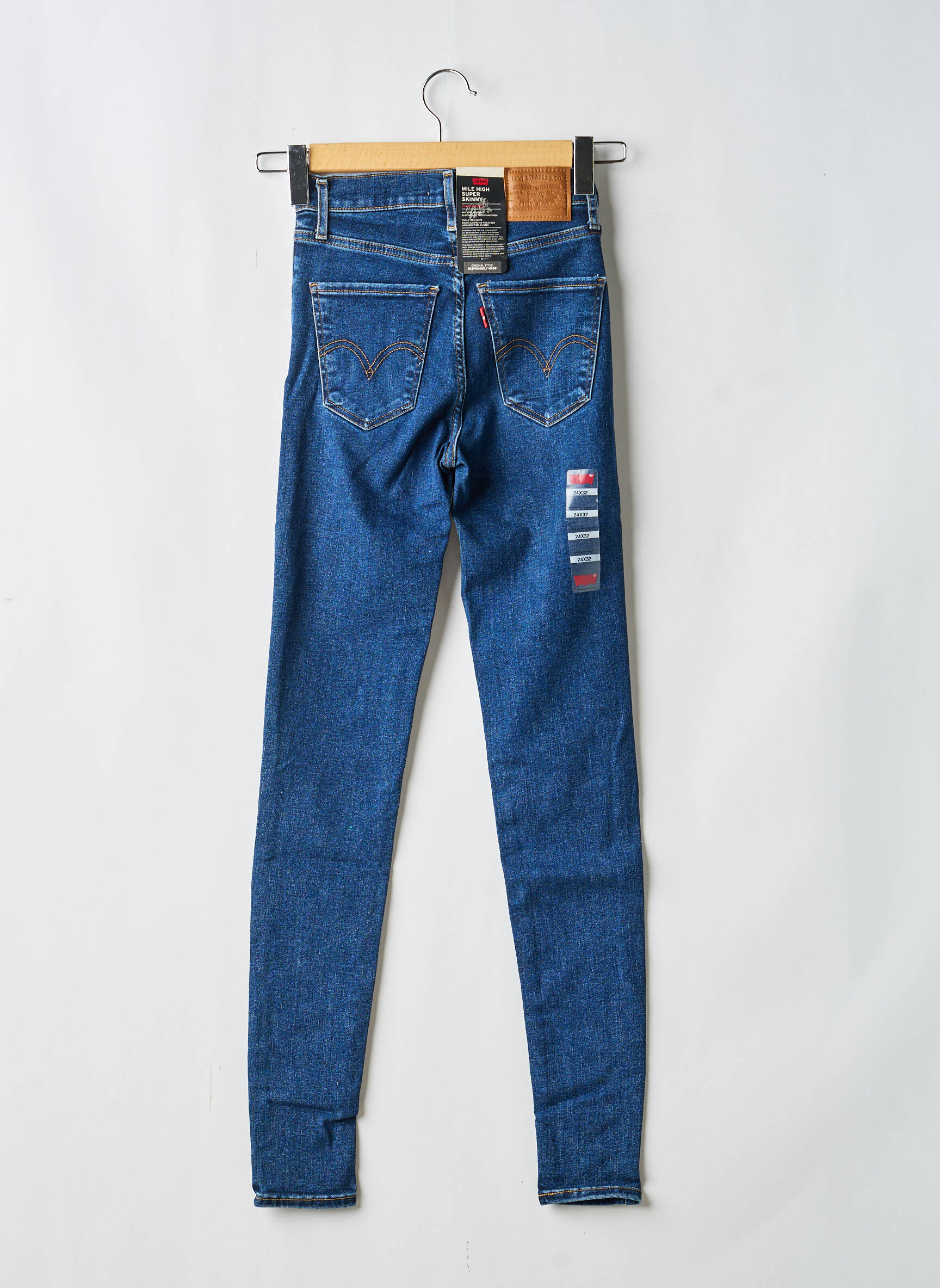 Blugi skinny mărime normală mărime normală albastru LEVI'S femeie