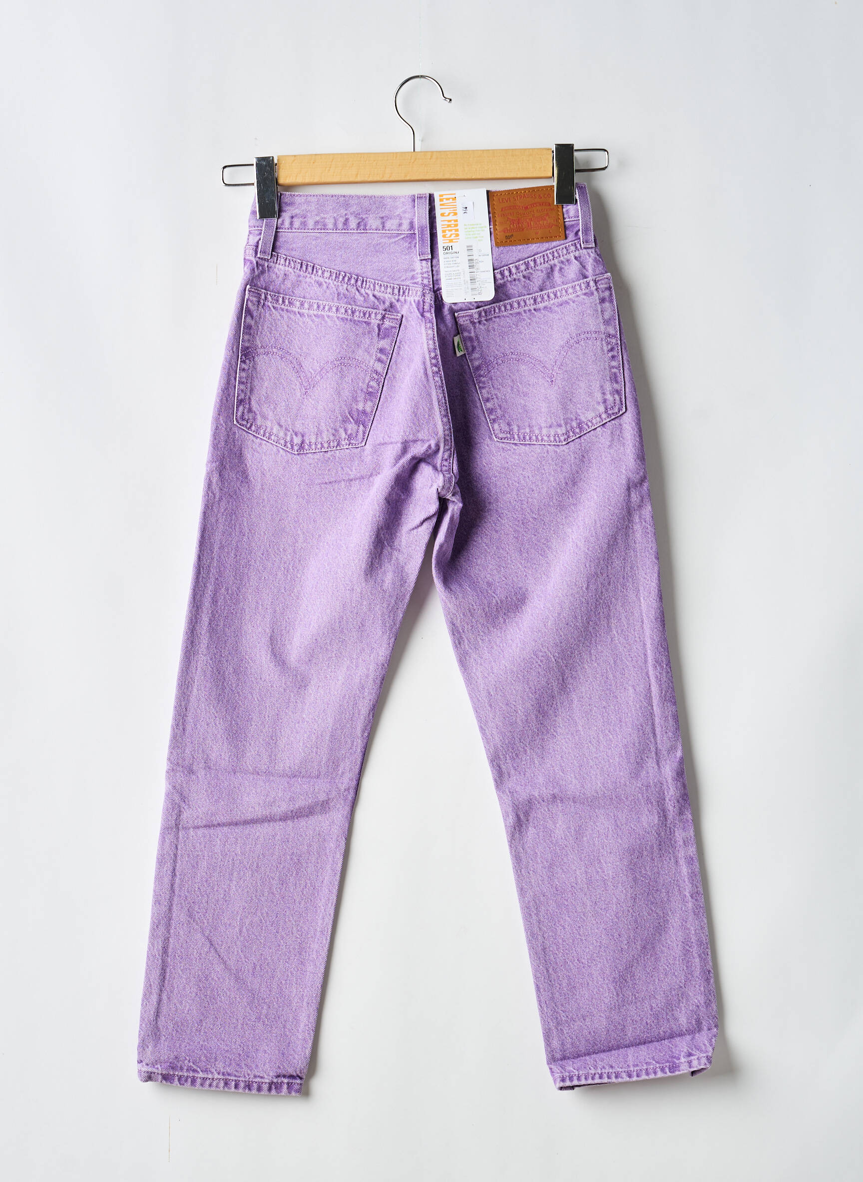 Blugi cu croială dreaptă broderie cu nituri talie înaltă violet LEVI'S femeie