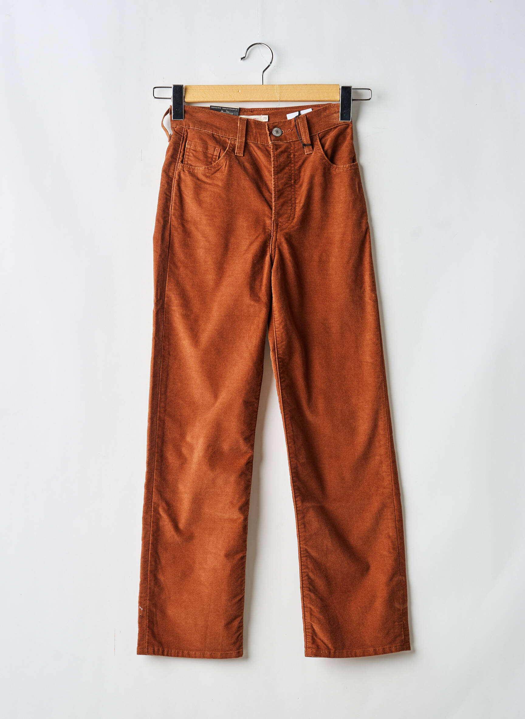 Pantalon drept elasticitate talie înaltă maro LEVI'S femeie