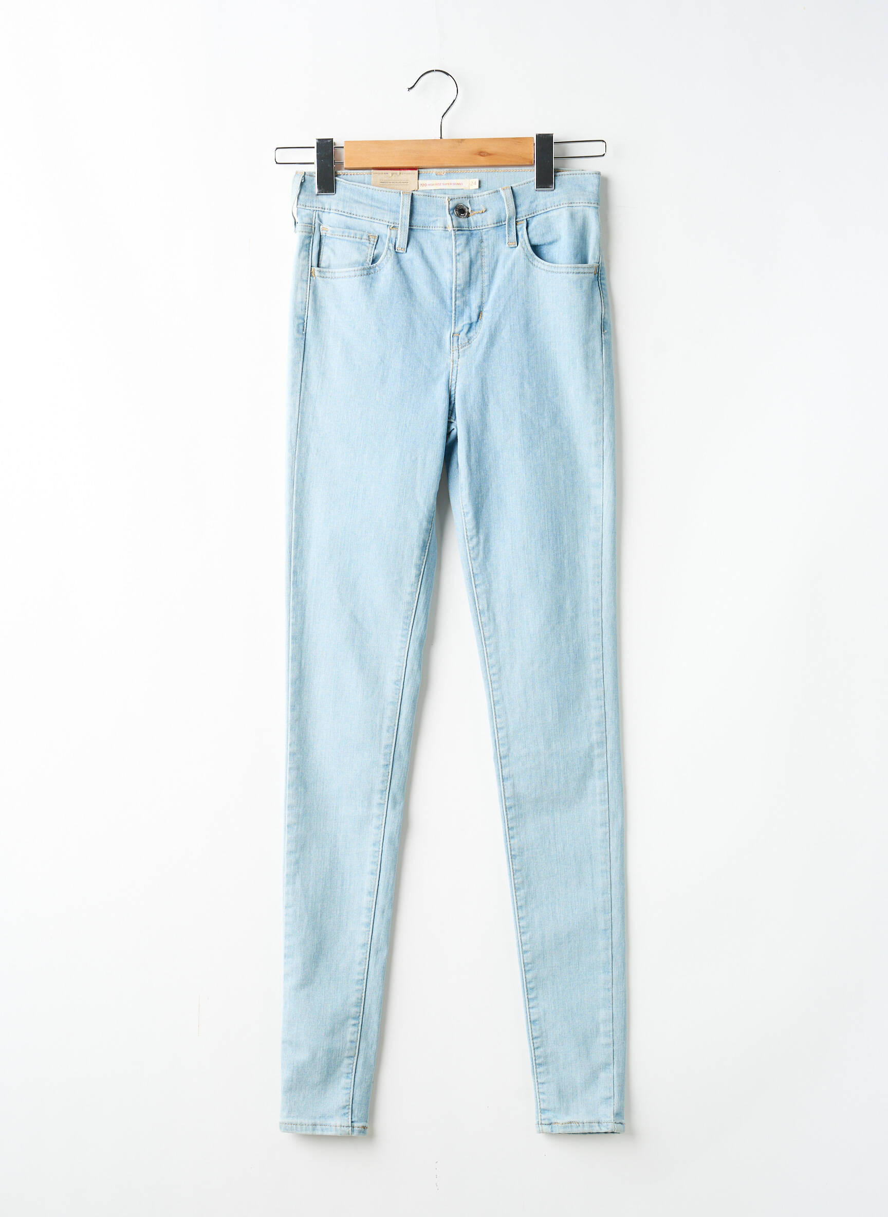 Blugi skinny mărime normală mărime normală albastru deschis LEVI'S femeie