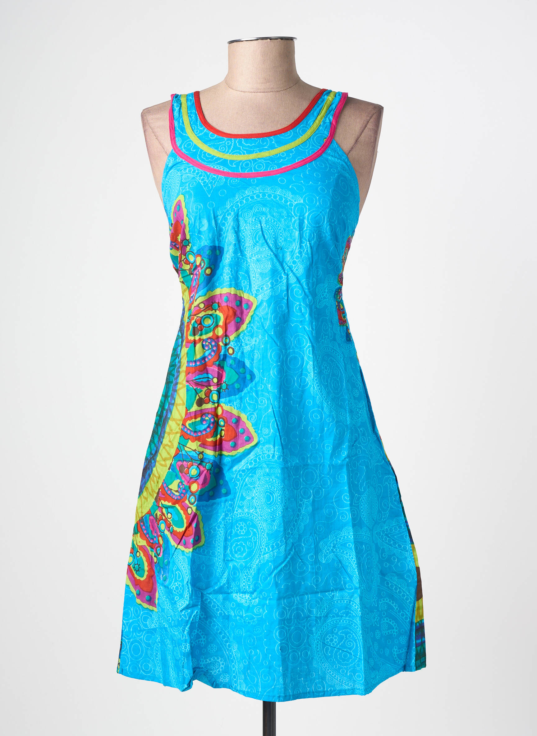 Rochie scurtă fără mâneci fără mâneci albastru BAMBOO'S femeie